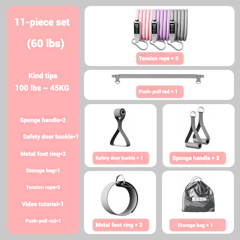 Pull Rope Resistance Band Fitness Muscle Exercise Training Multi-function Elastic Rope RB