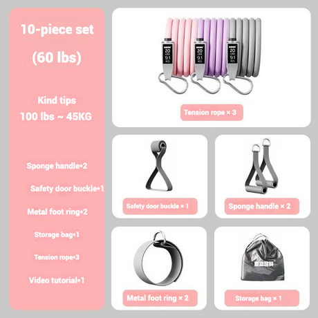 Pull Rope Resistance Band Fitness Muscle Exercise Training Multi-function Elastic Rope RB