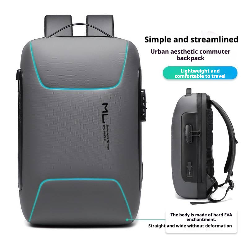 Business Men's Backpack Large Capacity Shaped Bag MNB