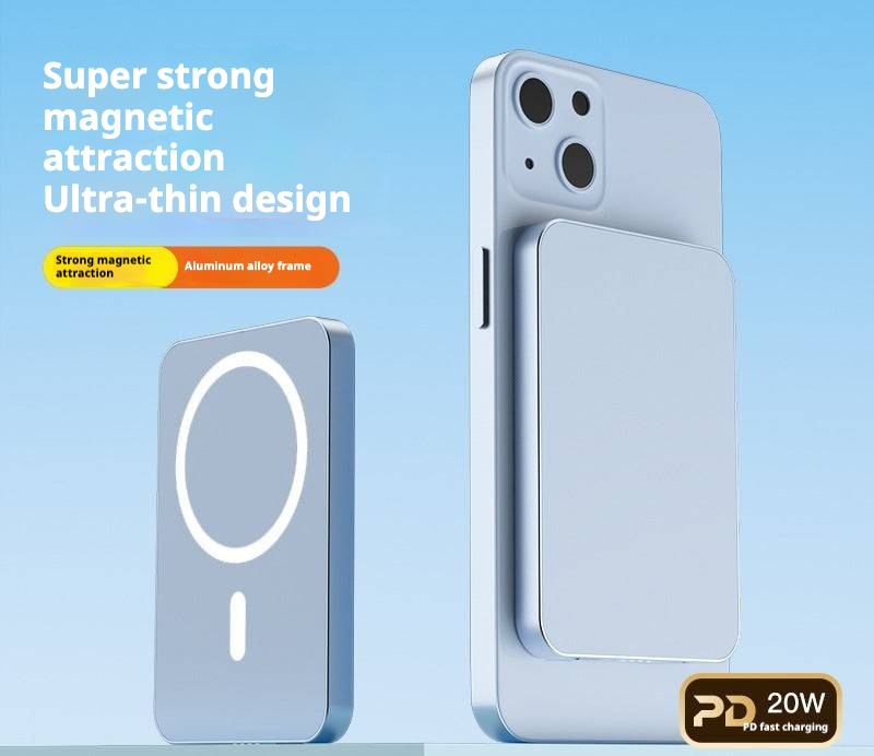 Magnetic Wireless Charging Treasure Ultra-thin 20W Double Pop-up Window LB65