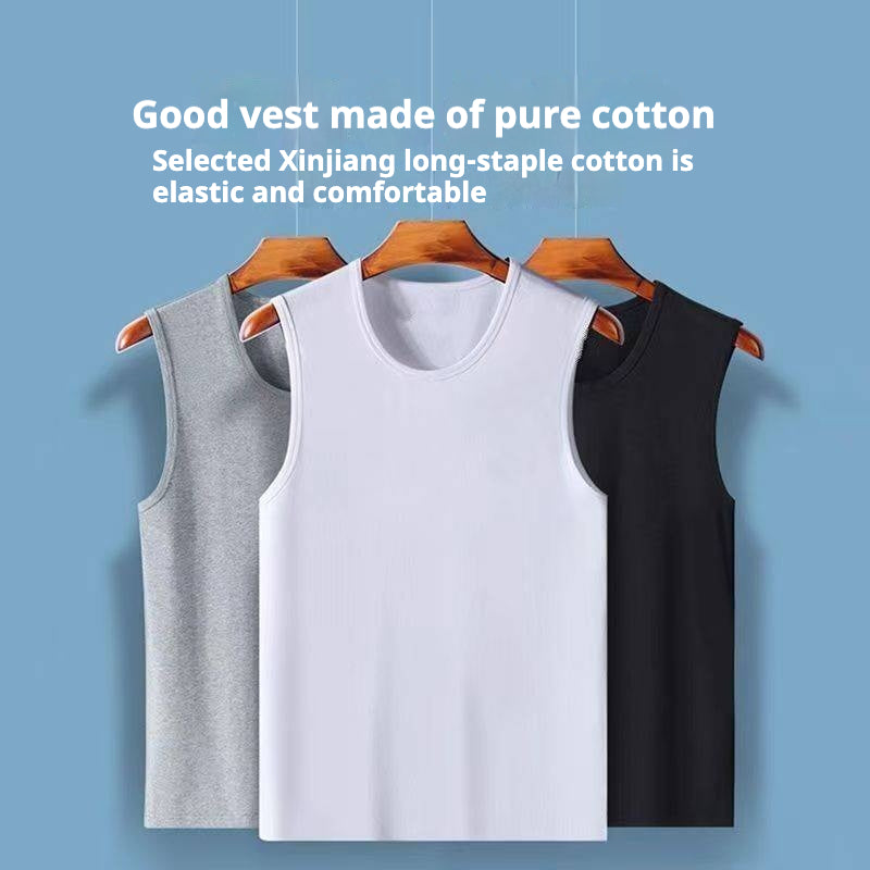 Men's Pure Cotton Vest Wide Shoulder SP