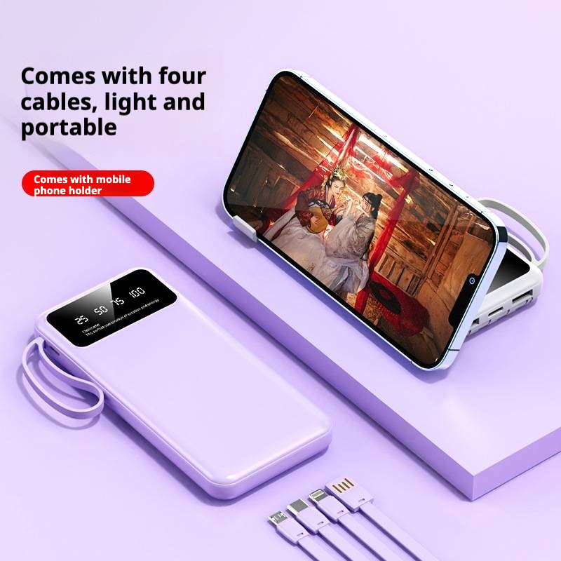 Built-in Cable Mini Fast Charge 20000 MAh Portable Power Bank PB