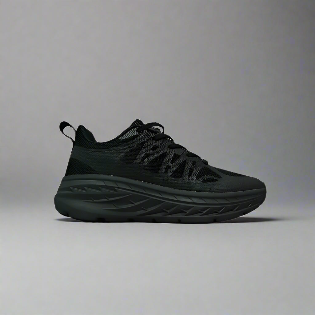 Black Breathable Running Shoes for Men and Women