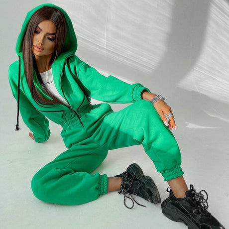Popular Sports and Leisure Women's Hooded Jumpsuit