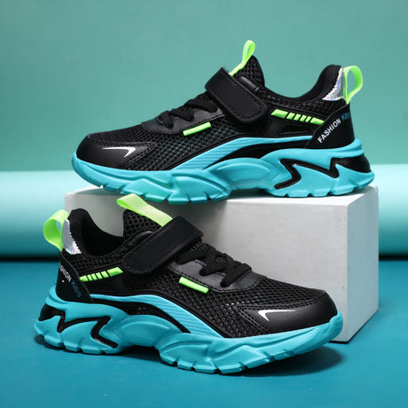 Green and black Breathable Sport Shoes for Kids