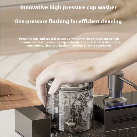 Customized Whale Flying Rain Trough Waterfall Digital Display Button Thickened Honeycomb Embossed Large Single Slot Aluminum Core High-end Faucet KS